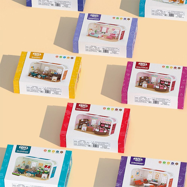 Tee-se-itse-nukkekoti nukkekodin kohtausmalli BAKERY BAKERY bakery