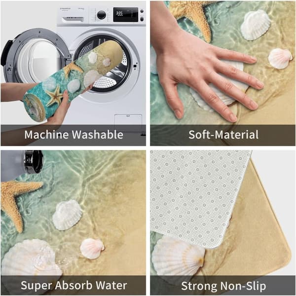 1 stk Strandtepper Badekarmatte Seashell Badematte 1 Pcs