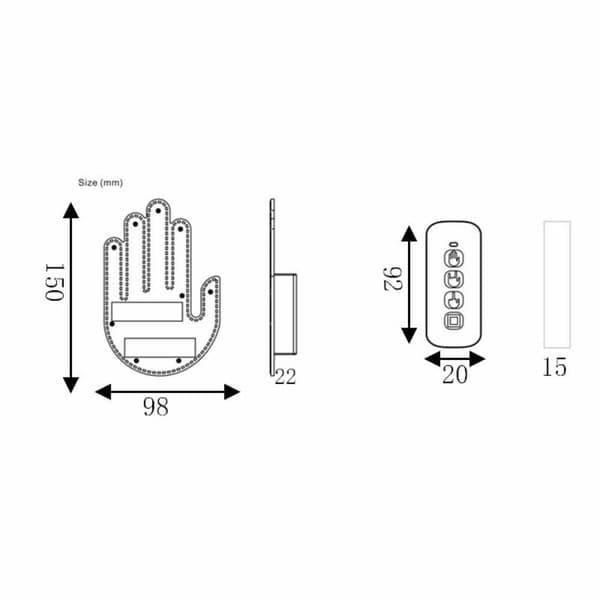Bil mellomfingerlys Gesturlys Tegnspråklampe