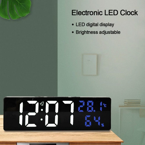 Digitaalinen seinäkello Elektroninen LED-kello 1 1