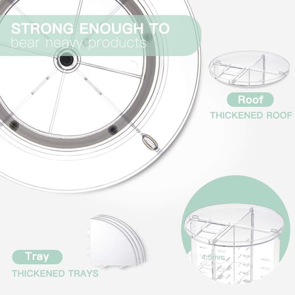 Makeup Organizer Skønhedsorganisator Transparent Bordplade Display