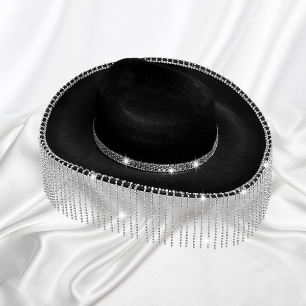 Rhinestone Cowgirl Hat West Cowgirl Hats SVART black