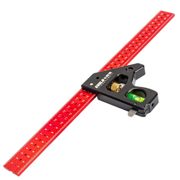 Kombinasjon rettvinklet linjal nivåmåler 40CM 40cm