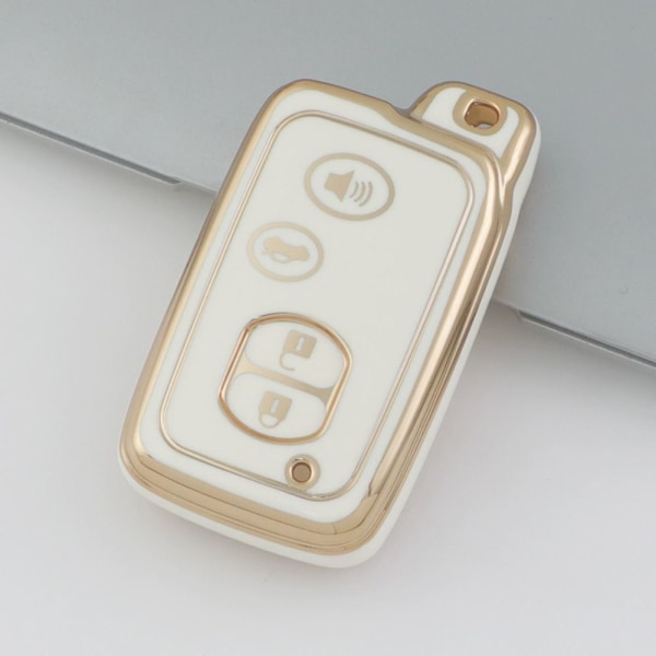 Bilnøkkeletui Nøkkelvesken Deksel HVIT 3 KNAPP-B 3 KNAPP-B White 3 Button-B-3 Button-B