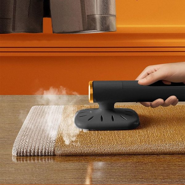 Mini Strygemaskine Håndholdt Dampstrygejern SORT Black