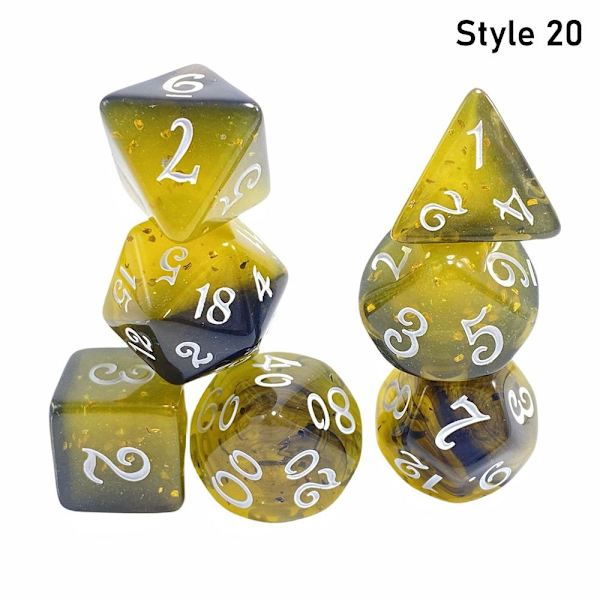 7 st/ set DND-tärningar polyedriska tärningar STYLE 20 STYLE 20 Style 20