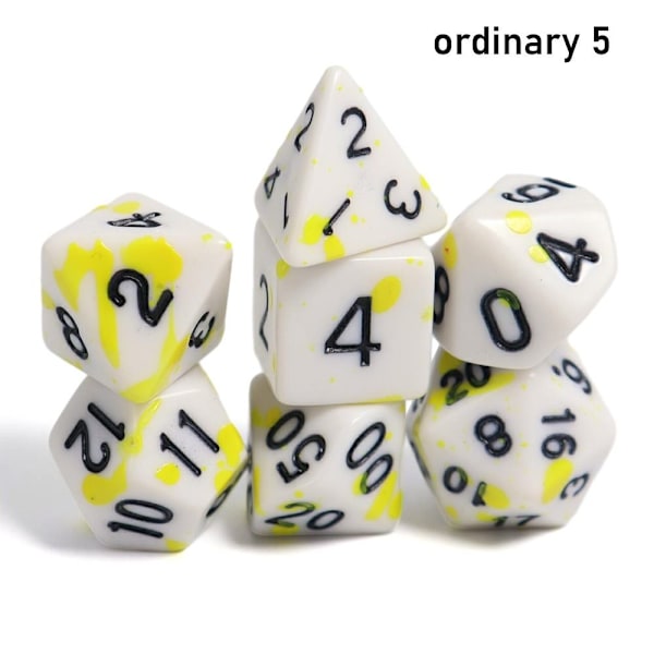 7 kpl / set DND Dice Polyhedral Noppa TAVAALLINEN 5 TAVANINEN 5 ordinary 5