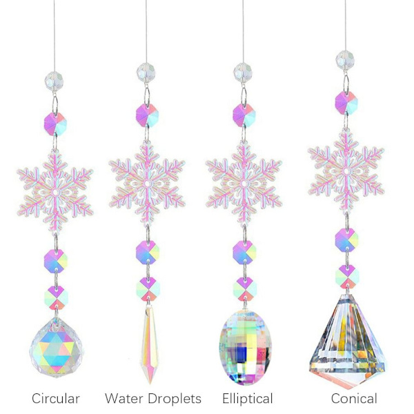 Crystal Wind Chimes Sun Catcher CIRCULAAR PYÖREÄ Circular