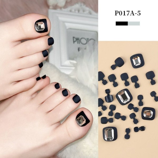 24 stk falske tånegler Aurora Dazzle P017A-5 P017A-5 P017A-5