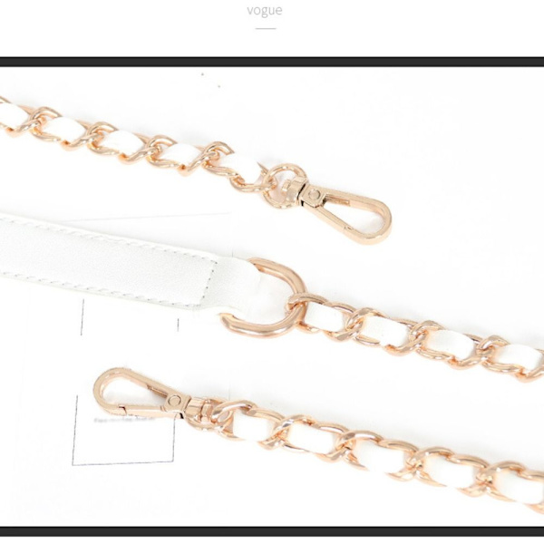 110cm Laukku Metalliketjulaukkuhihna BEIGE beige