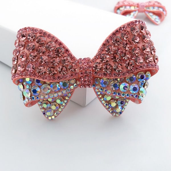 Bow Crystal Smycken Strass Bowknot PINK LARGE PINK LARGE Pink Large