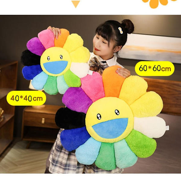 Smiley Face Sun Petal Pute Pute Pute MULTICOLOR 40CM multicolor 40cm