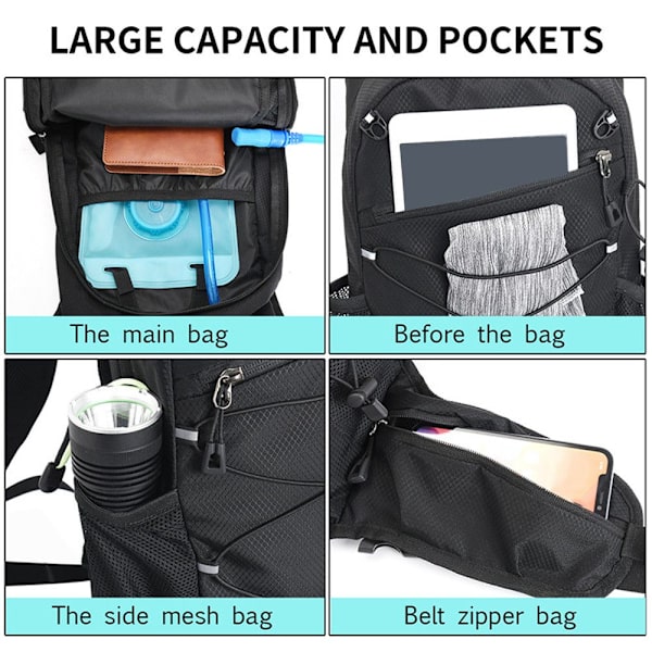 Löpning Cykling Hydration Ryggsäck Pack Water Bladder Bag
