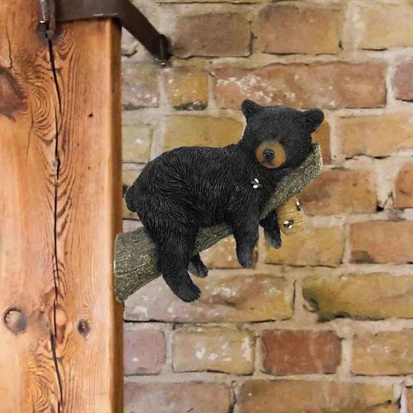 Black Bear Cub Statue Resin Statue Hage Ornamenter