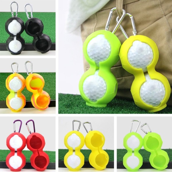 Golfballbag Golfballhylse GUL&ORANSJE yellow&orange