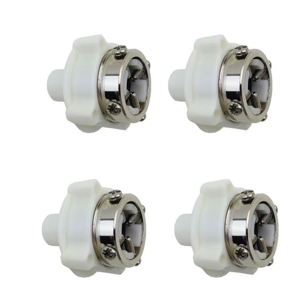4 ST. Maskinfyllningskranadapter Vit 4Pcs