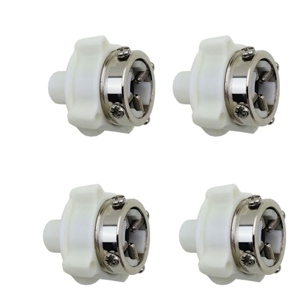 4 STK Machine Fyld Vandhane Adapter Hvid 4Pcs
