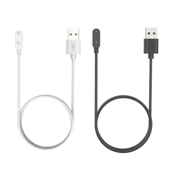 2kpl 100cm pikalaturi USB -kaapelitelakka MUSTAVALKOINEN 1kpl KOHTA black white 1pc each