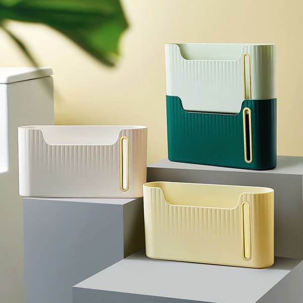 Søppelpose Organizer Avfallspose dispenser HVIT White