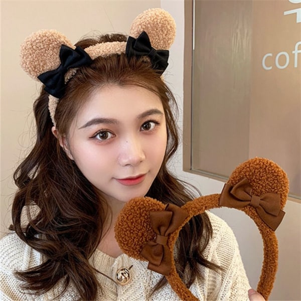 Bear Ears -hiuspanta Princess-hiusnauhat COFFEE Coffee
