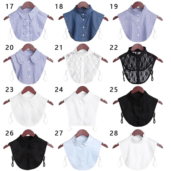 Skjorta Fake Collar Clothes Accessories 28 28