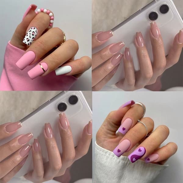 24stk False Nails Short Square JP2406 JP2406 JP2406