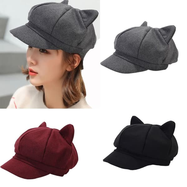 Cat's Ears Hat Basker Hat MÖRKGRÅ Dark Grey