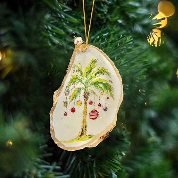 Oyster Shell Art Ornament Julehengende anheng B B B