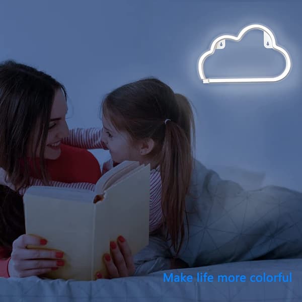 Cloud Neon Light Vegglys Lys Lampe