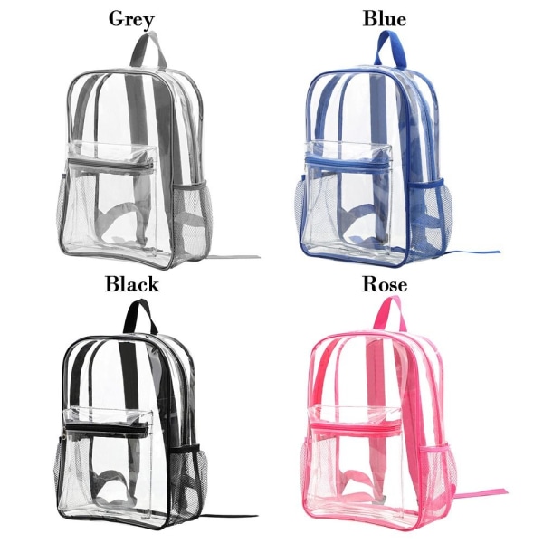 Genomskinlig ryggsäck PVC ryggsäck GRÅ grey