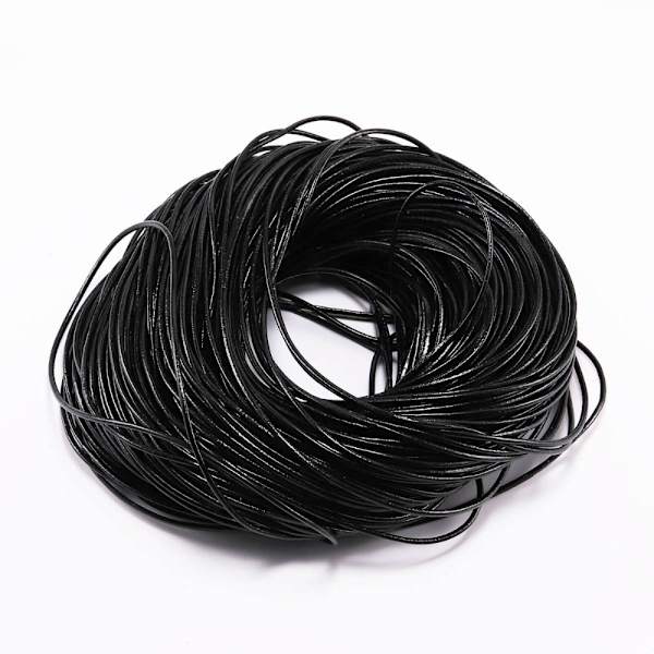 2 metriä pyöreä stringi naru kaulakoru rannekoru köysi MUSTA 6mm 6mm black 6mm-6mm