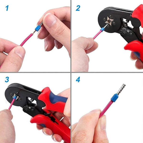 1200 STK Ferrule Crimp Tool Set Crimptang End Cord Lug