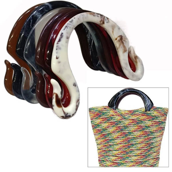 Tote Handle Resin Bag Håndtak SVART SVART Black