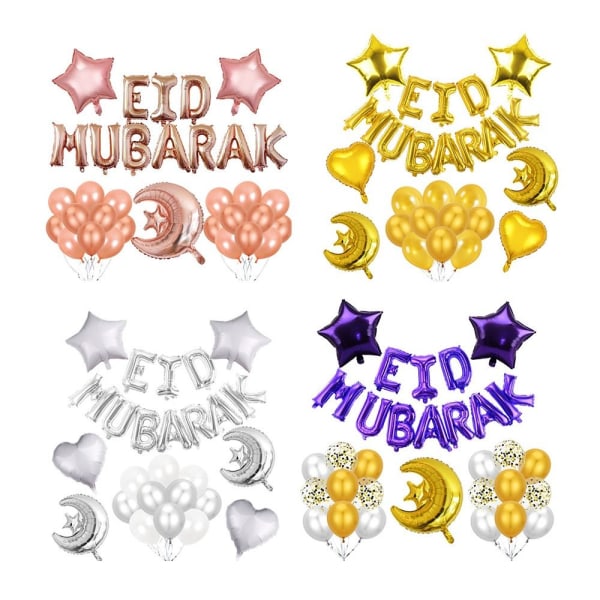 Eid Mubarak Balloner Bogstav Folieballoner GULD