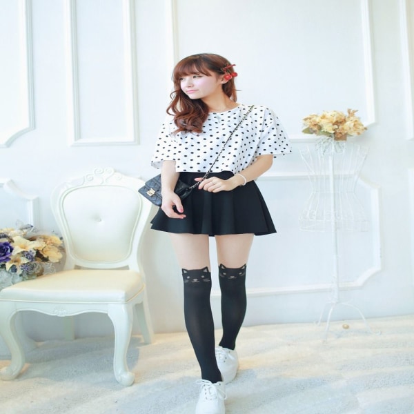 Overknee Socks Lolita Socks SVART black