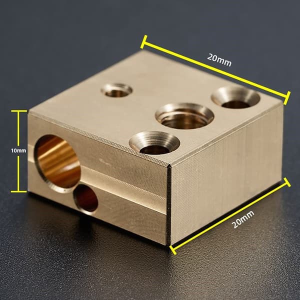 3D Printer Heater Block Messing CR-10