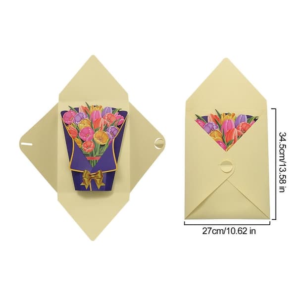 3D pop-up buket papirblomster 2 2 2