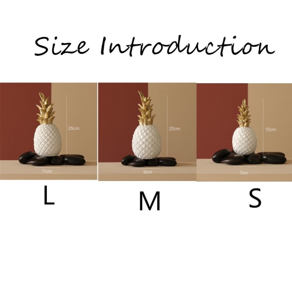 Pineapple Crafts Desktop Ornament GOLD L gold L