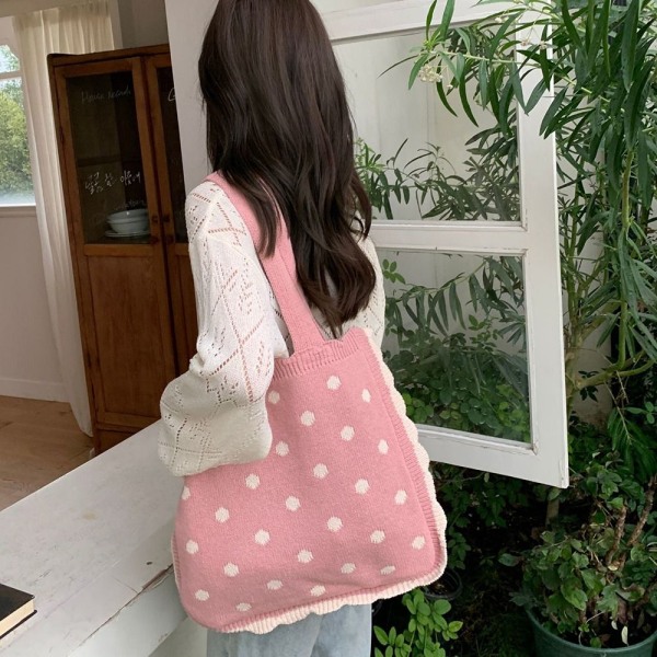 Neulotut käsilaukut Crossbody Laukku APRIKOOSI Apricot