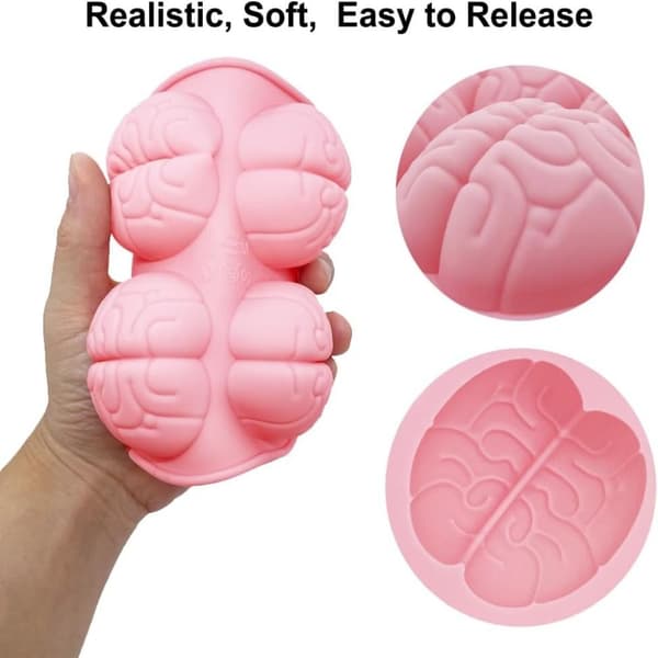 1/2 st 3D Human Brain Molds Brain Modeling Form BLÅ blue