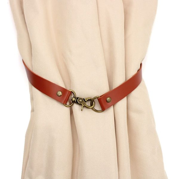 Gardinholder Rope Læder Tiebacks RØD red