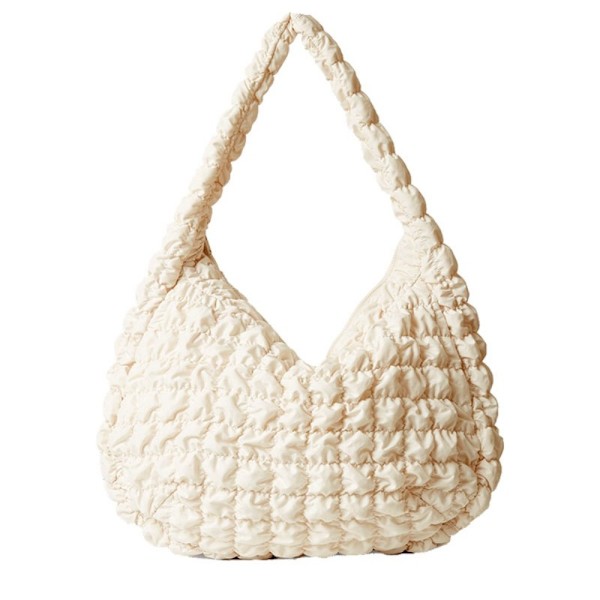 Plisseret Cloud Bag Skuldertaske HVID white