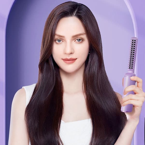Rette krøllebørste Hår Hot Comb ROSA pink