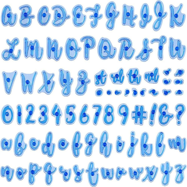 3 sarjaa Aakkosnumeron kakkuleima Upper Lower Case Set set