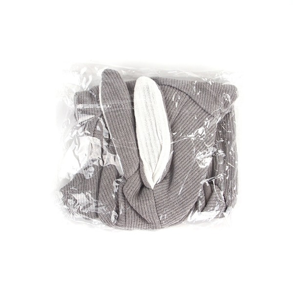 Nya Pet Dog Rabbit Ear Kläder Vinter Hund Luvtröja GRÅ XS XS Gray XS-XS