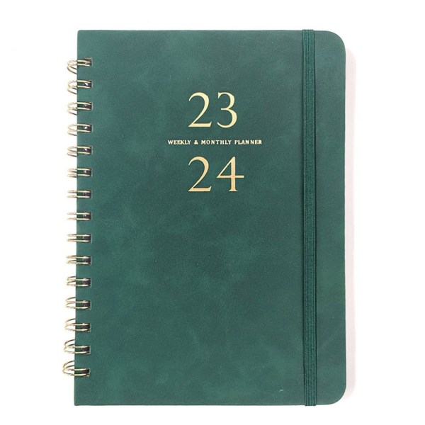 2024 Agenda Book Diary Weekly Planner TUMMAVIHREÄ Dark Green