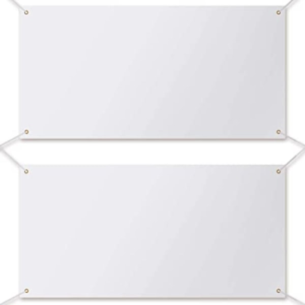 Store bannere-skilt 300D Oxford-klut Hvit Ikke-reflekterende