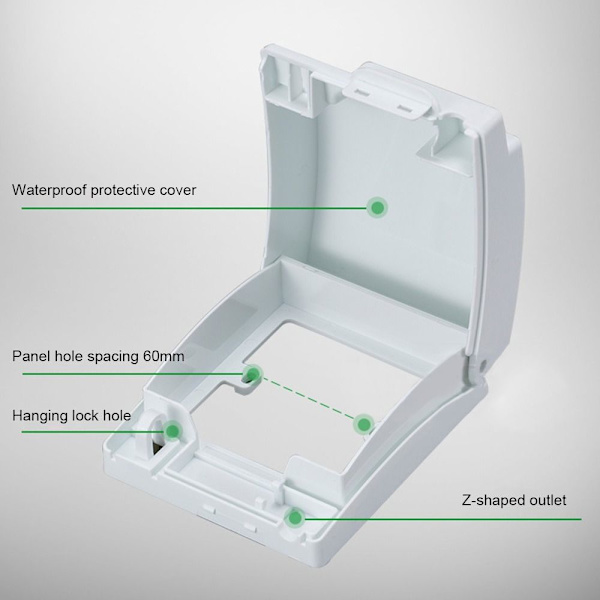 Låsbar 86 Typ Switch Case Vattentät Dammtät Box transparent