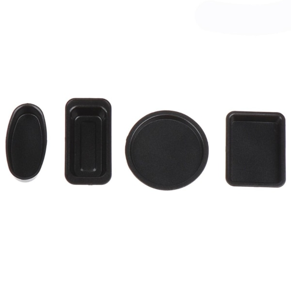 4STK Dukkehus Bageplade Miniature køkkenlegetøj SORT SORT black