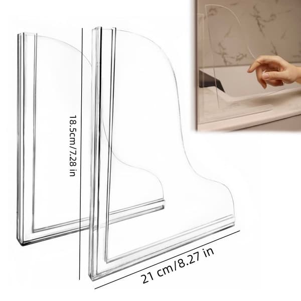 4 STK Dusj Splash Guard Badekar Splash Guard Akrylvask